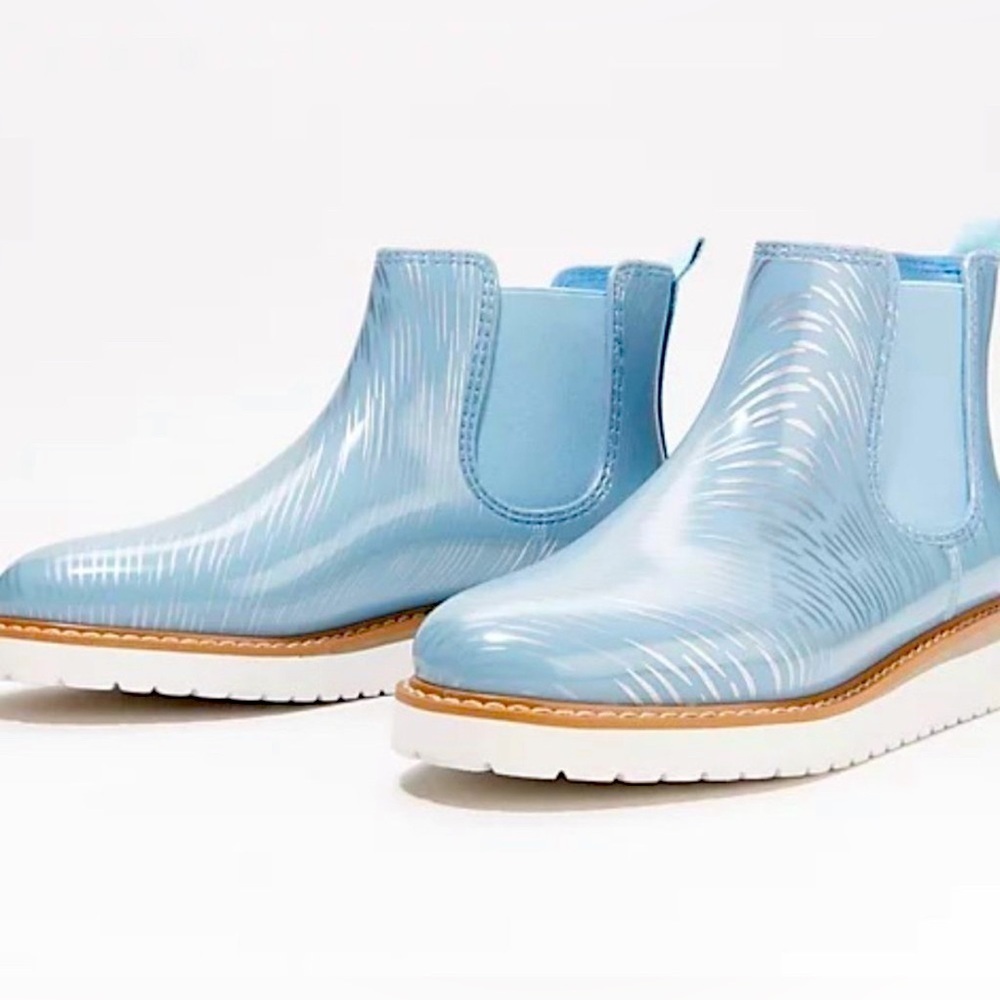 New Cougar‎ x Jill Malek Icy Blue Rainboot Gorp Core Outdoor Granola Girl Y2k 90